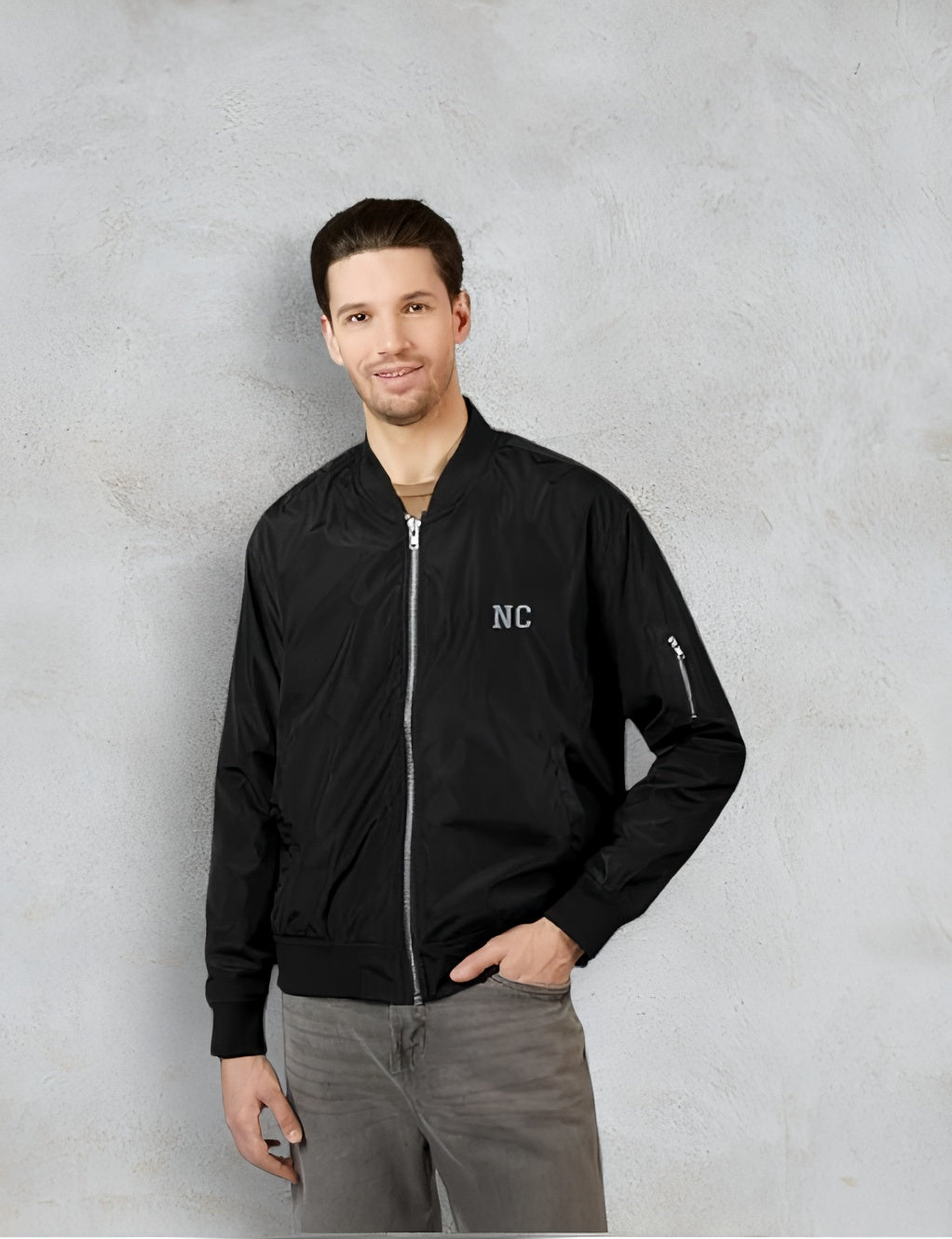 Embroidered Bomber Jacket