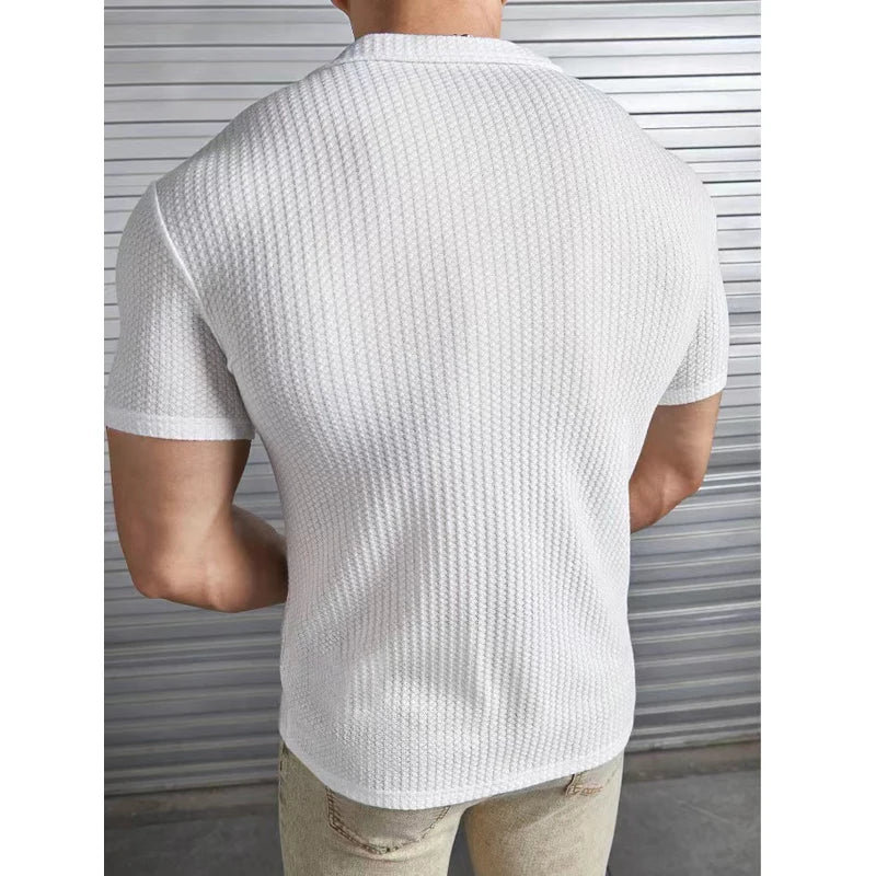 Men’s Textured Short-Sleeve Shirt