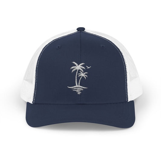 Chill Vibes Palm Tree Snapback Trucker Cap