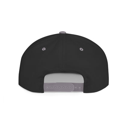 Trendy Flat Bill Snapback Hat Silver/Black Color