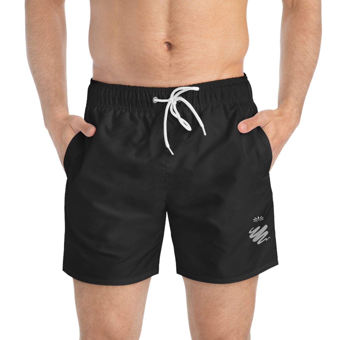Wave Design Swim Trunks - Stylish Summer Beachwear for Men and Women