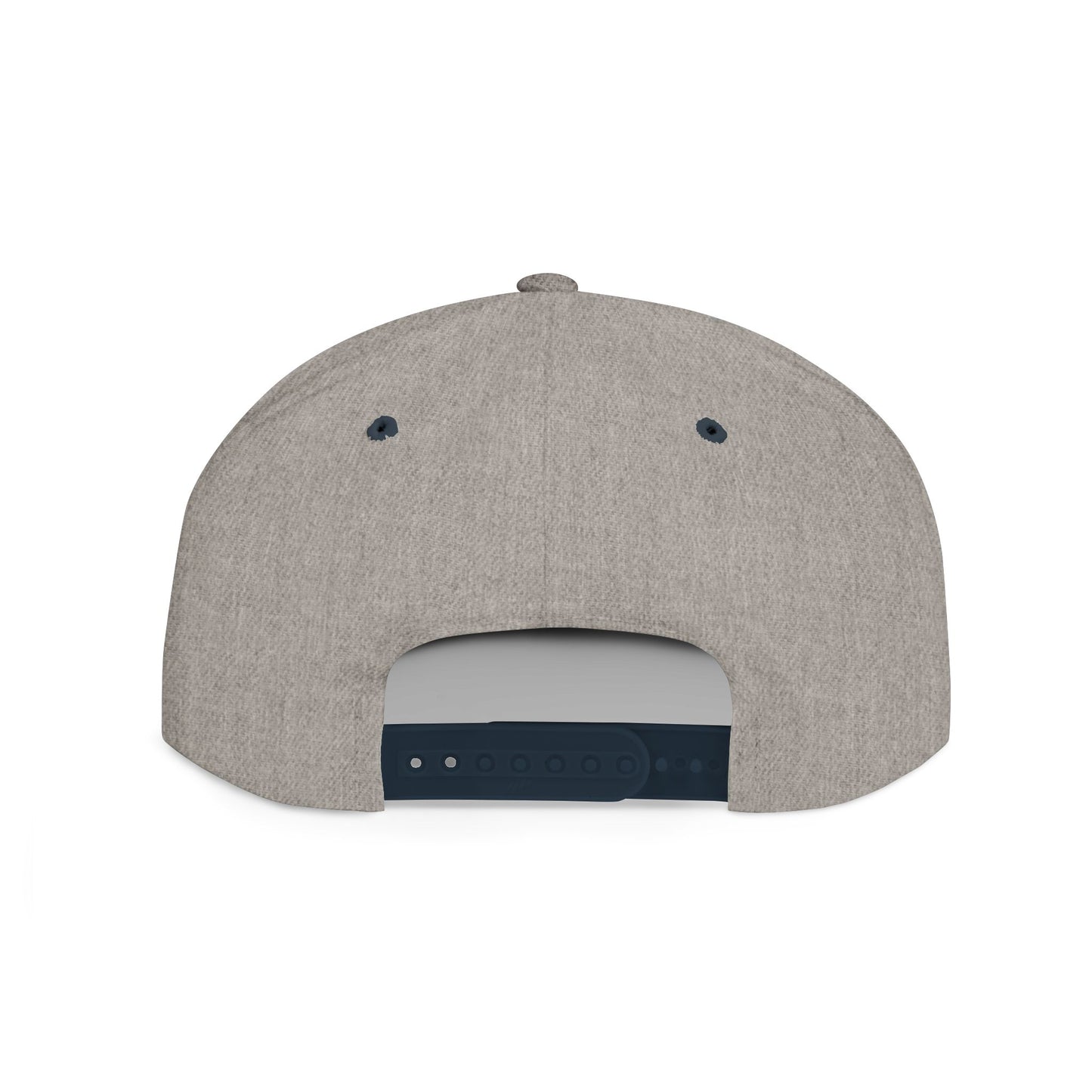 Trendy Flat Bill Snapback Hat Grey/Navy Color