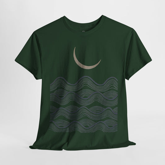 Moonlit Waves Unisex Tee - Ethical and Sustainable Nature Lovers Shirt