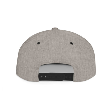 Trendy Flat Bill Snapback Hat Grey/Black Color